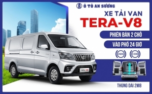 xe tai van tera v8 2 cho tai 945kg thung dai 2m8